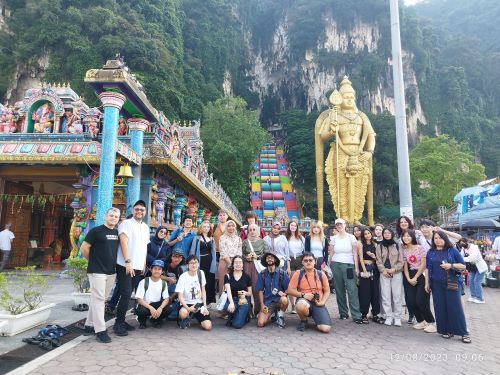 Staff and students explore the local sights in Sunway