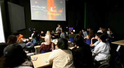 Student attend a film workshop at Sunway University