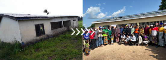 Health care centre in Ghana - before and after
