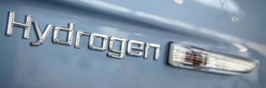 Hydrogen logo on a car