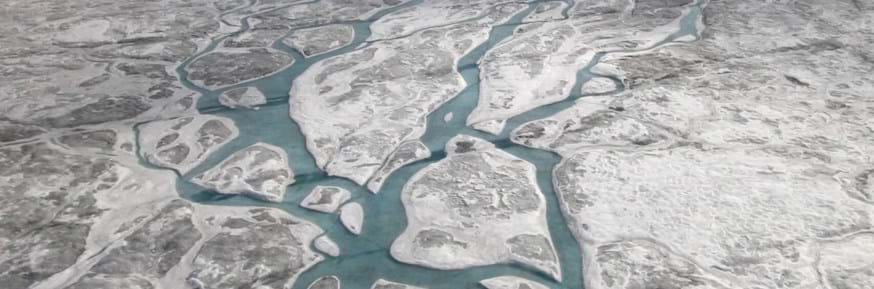 Surface meltwater in Greenland 