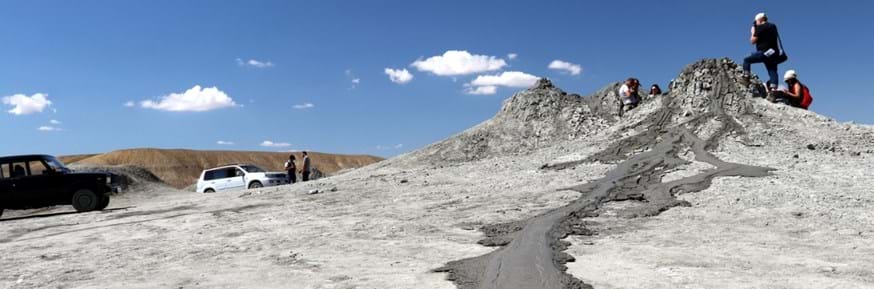 A mud volcano in Azerbaijan