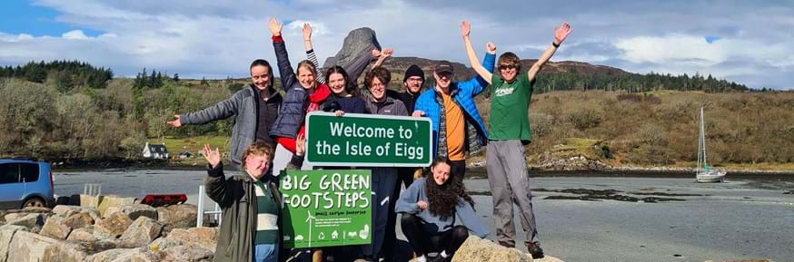 The Green Lancaster team on the Isle of Eigg