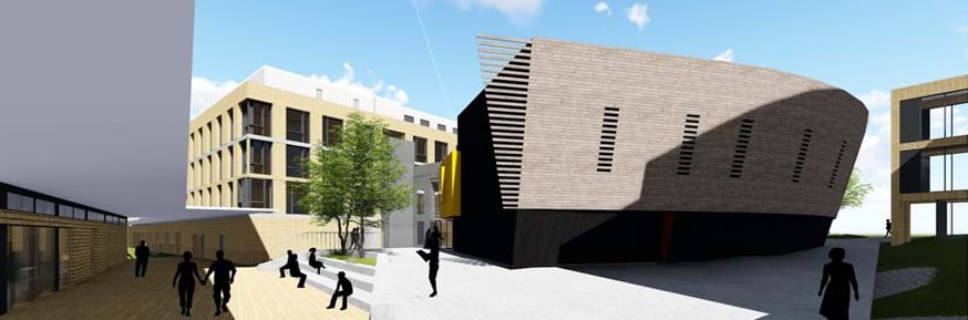 An artist's impression of the new Lancaster University lecture theatre