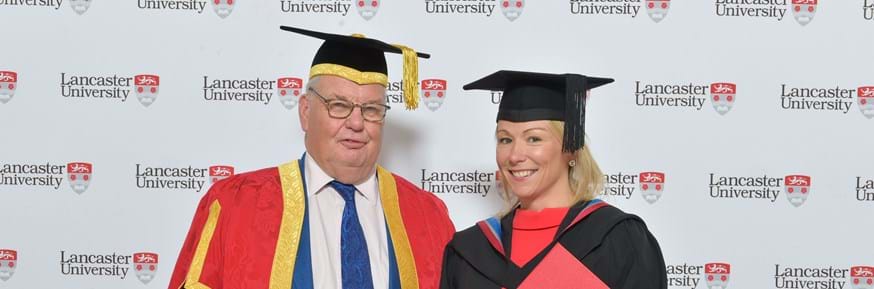 colette Roche with the Pro-Chancellor Lord Liddle