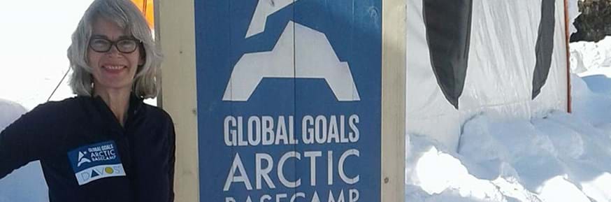 Gail Whiteman at the  Global Goals Arctic Base Camp