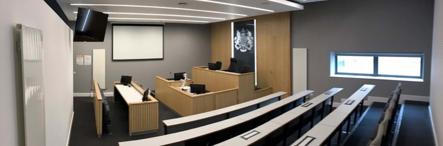 The Lancaster University mock court room