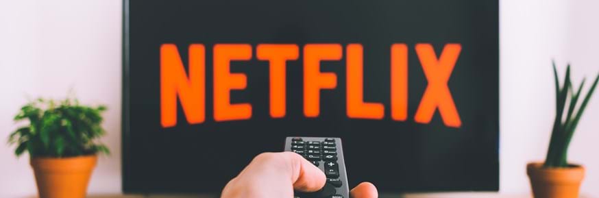 Netflix logo displayed on a TV screen