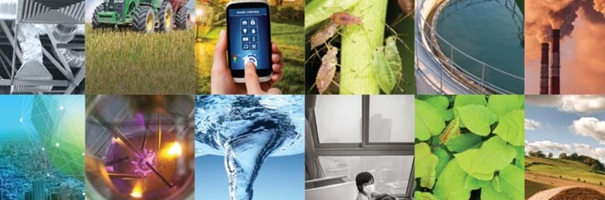 A montage of several images representing a wide range of environmental innovations