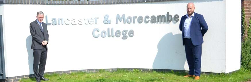 From left: Lancaster University Vice-Chancellor Prof Andy Schofield with the Principal and Chief Executive of Lancaster & Morecambe College Wes Johnson 