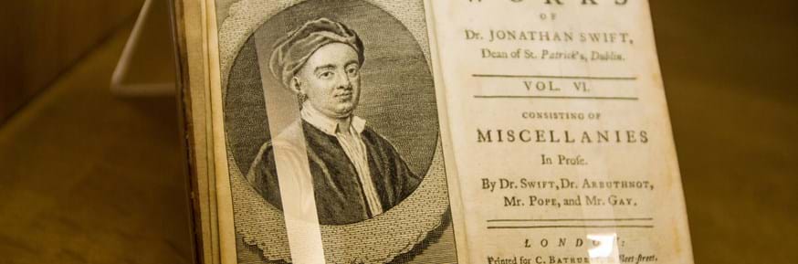 an image of a historical book on the works of Jonathan Swift