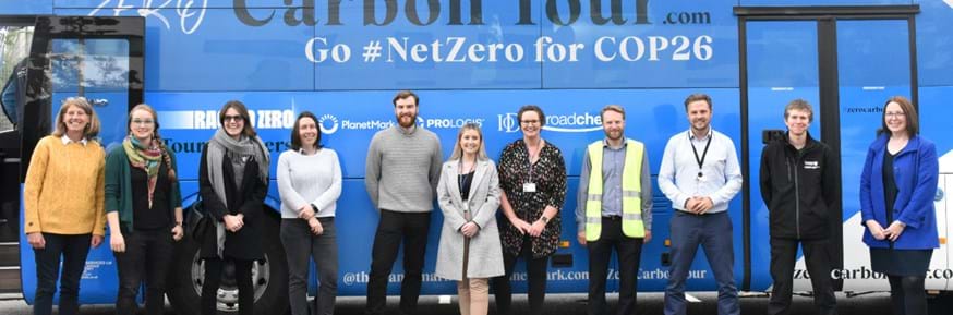 The 100% electric bus on the Zero Carbon Tour