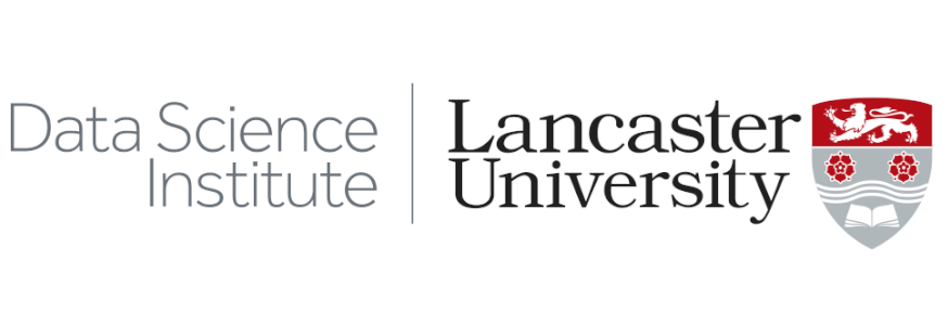 Data Science Institutes logo along side the Lancaster University logo.