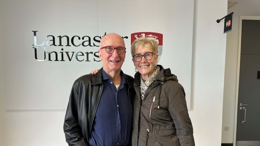 Rob and Bridget Farrand on their visit to campus 2024