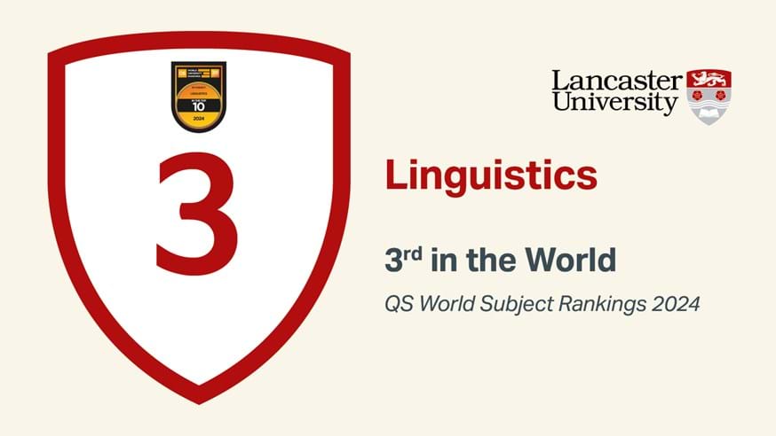 A logo showing top 10 in the world for linguistics