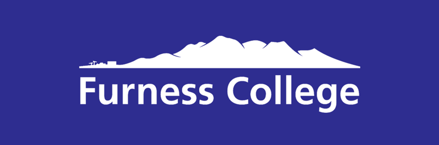 Purple background with the Furness College logo and name in white