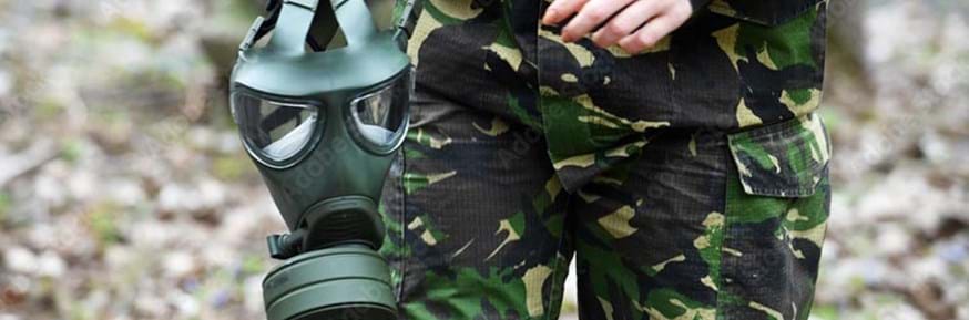 Gas mask protection against a chemical attack