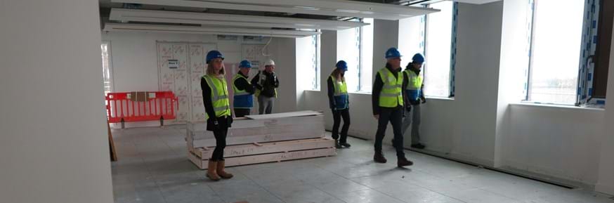 Organisations interested in moving into the new Health Innovation Campus’ on a recent site visit