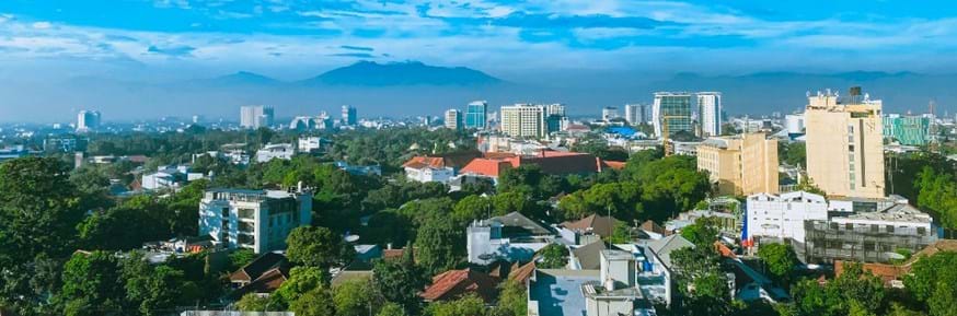 Photograph of Indonesia Skyline in a sunny day