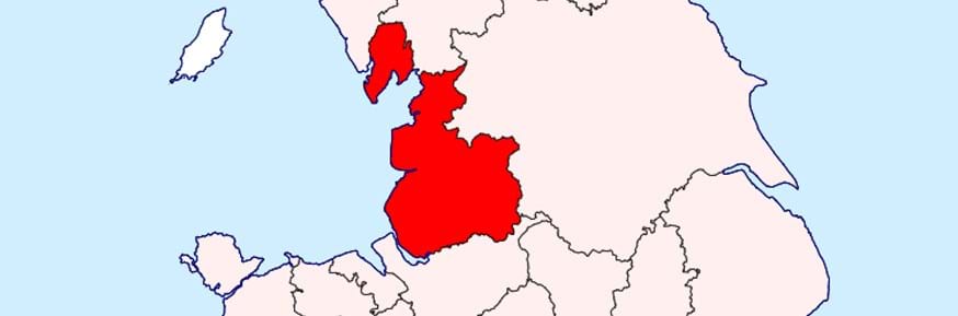 Map of Lancashire