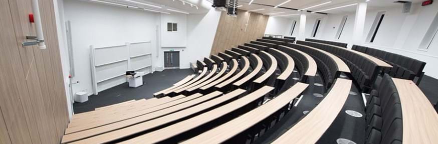 Internal image of the Lecture Theatre seating arrangements.