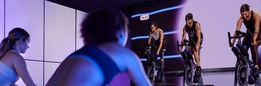 Two women taking part in Les Mills Virtual class