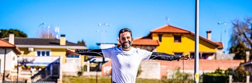 Munish Mohendroo in Spain running a marathon