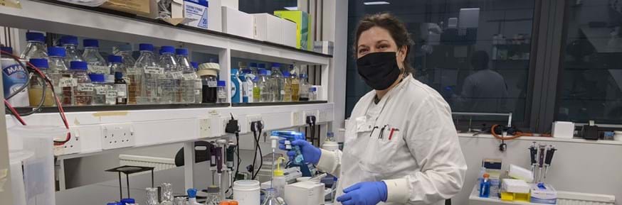 Dr Norah Ulzheimer in her laboratory
