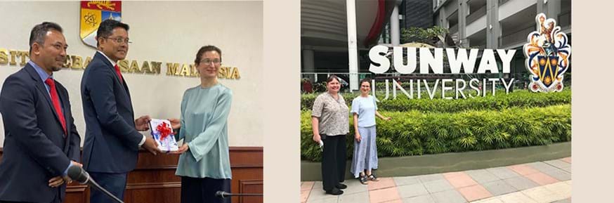 Oksana visiting partner universities in Malasia