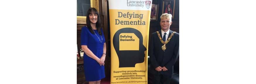 Penny Foulds with the previous Mayor David Whitaker who supported the charity