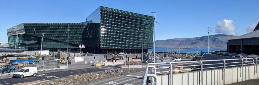 image of Harpa conference centre, Reykjavik.