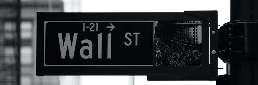 A Wall Street street sign