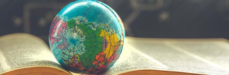 Globe on a book